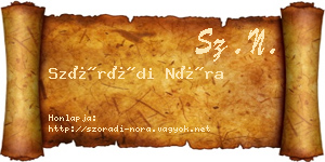 Szórádi Nóra névjegykártya
